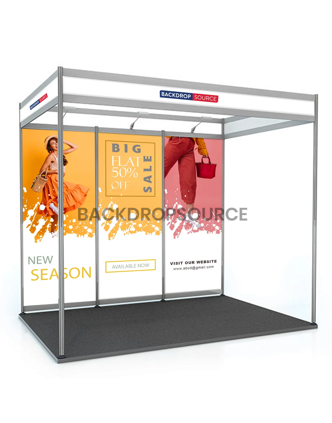 Shell scheme Exhibition Graphics for 3m Wide x 3m Depth Booth