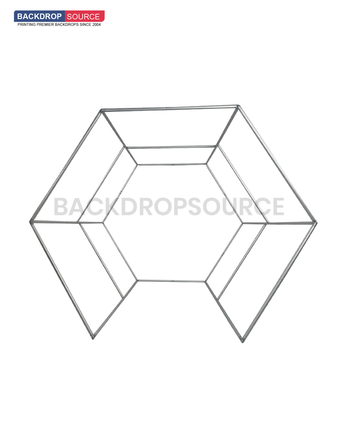 Hexagonal Vogue Booth Enclosure Backdrop with LED Light