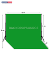 6m W x 6m H Chroma Key Green Photography Backdrop with Backdrop Stand