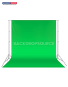 6m W x 6m H Chroma Key Green Photography Backdrop with Backdrop Stand