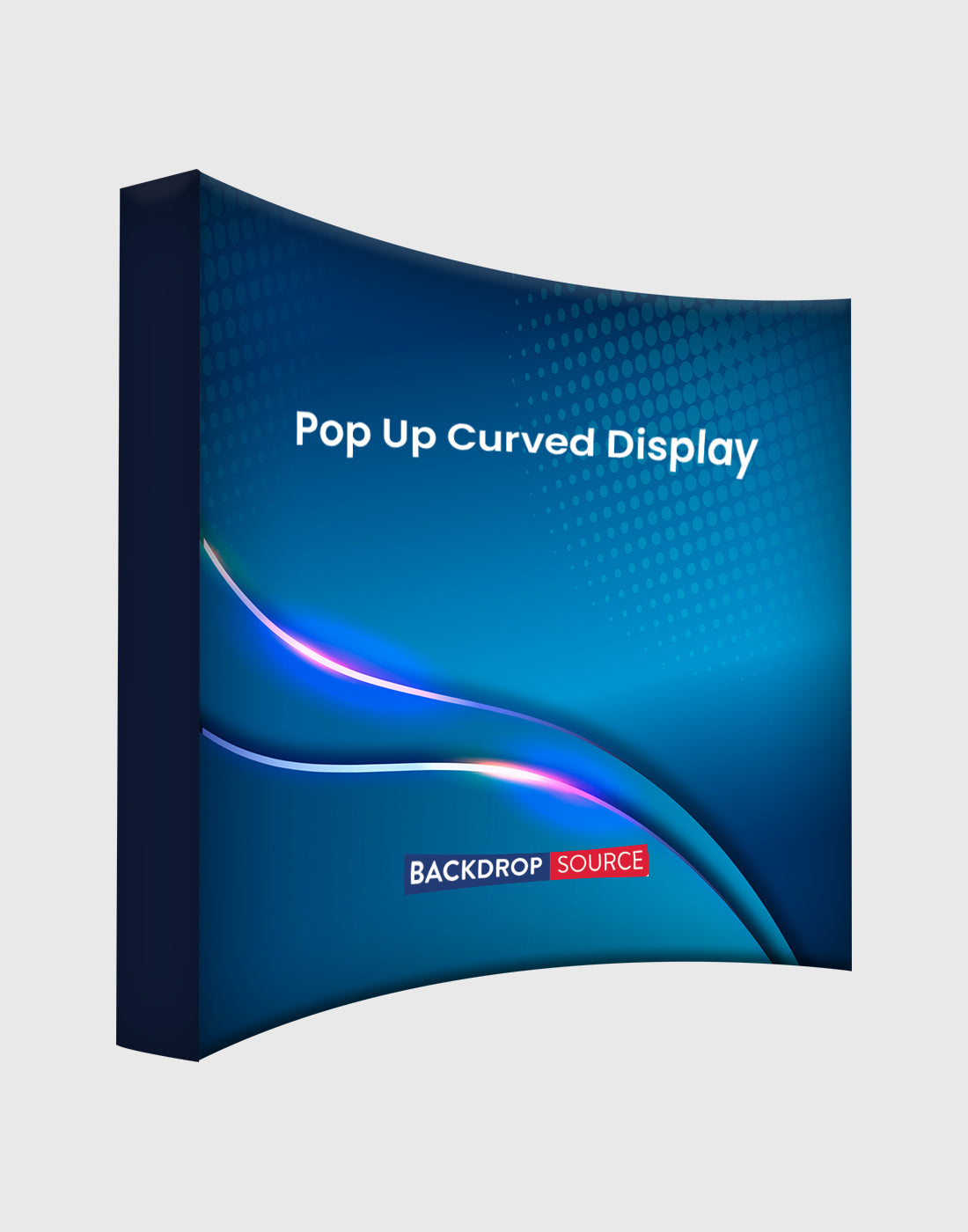 Fabric Pop Up Curved Velcro Media Wall Displays