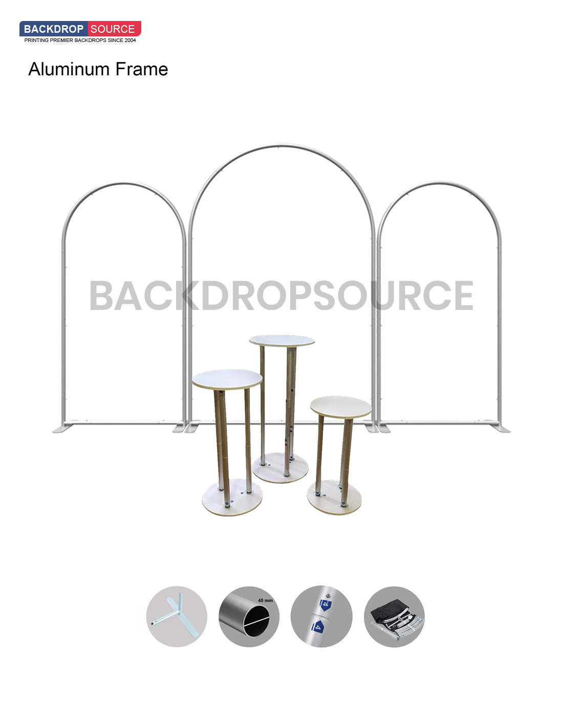 Arch Party Sets Backdrop with Plinth - Model 1