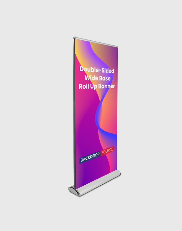 Double-screen wide base Roll Up Banner