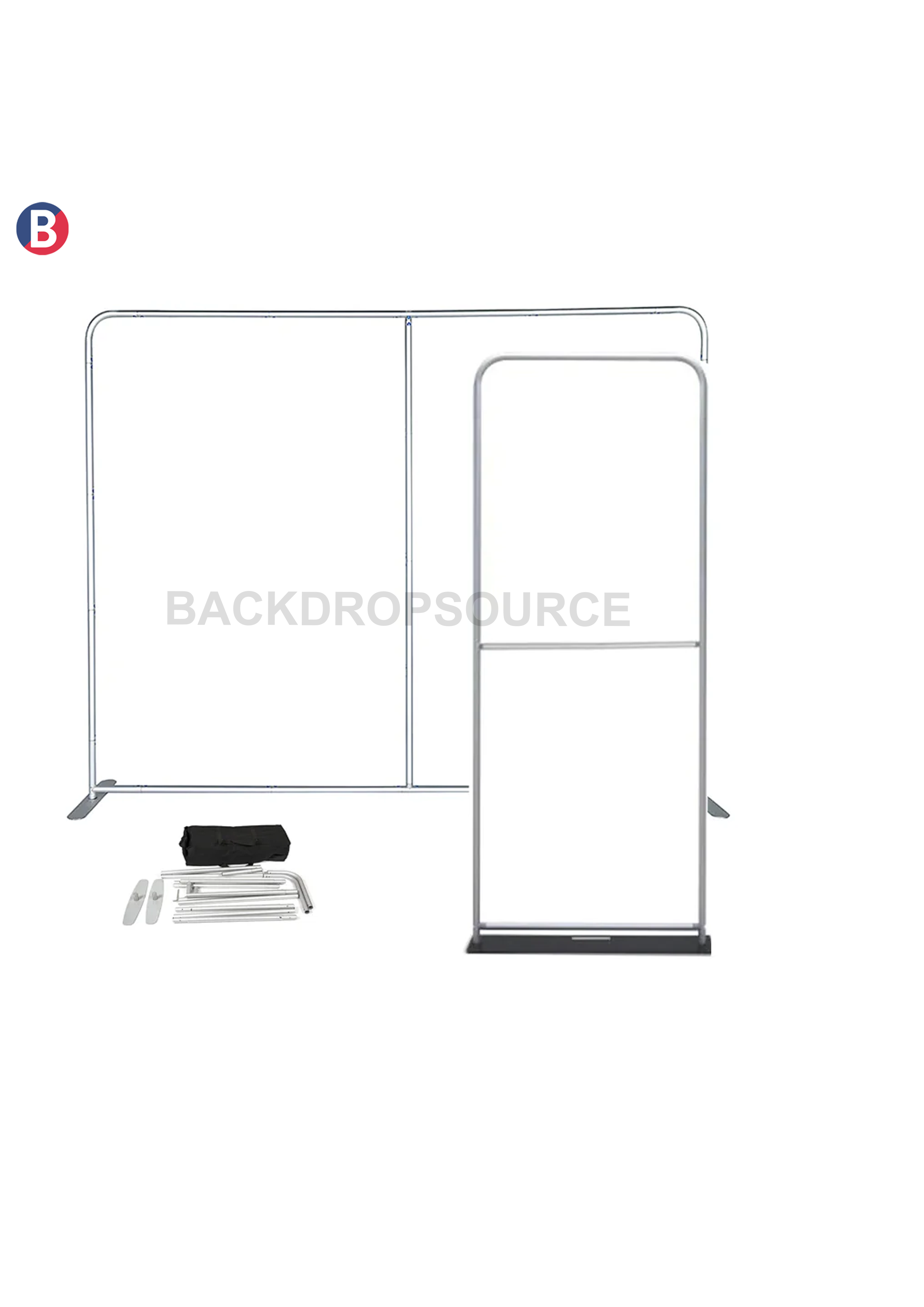 EZ Exhibit Essentials:3mx3m Booth Kit with Backwall and Banner Stand