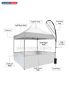 Heavy Duty Aluminum Gazebo - 2m W x 3m H