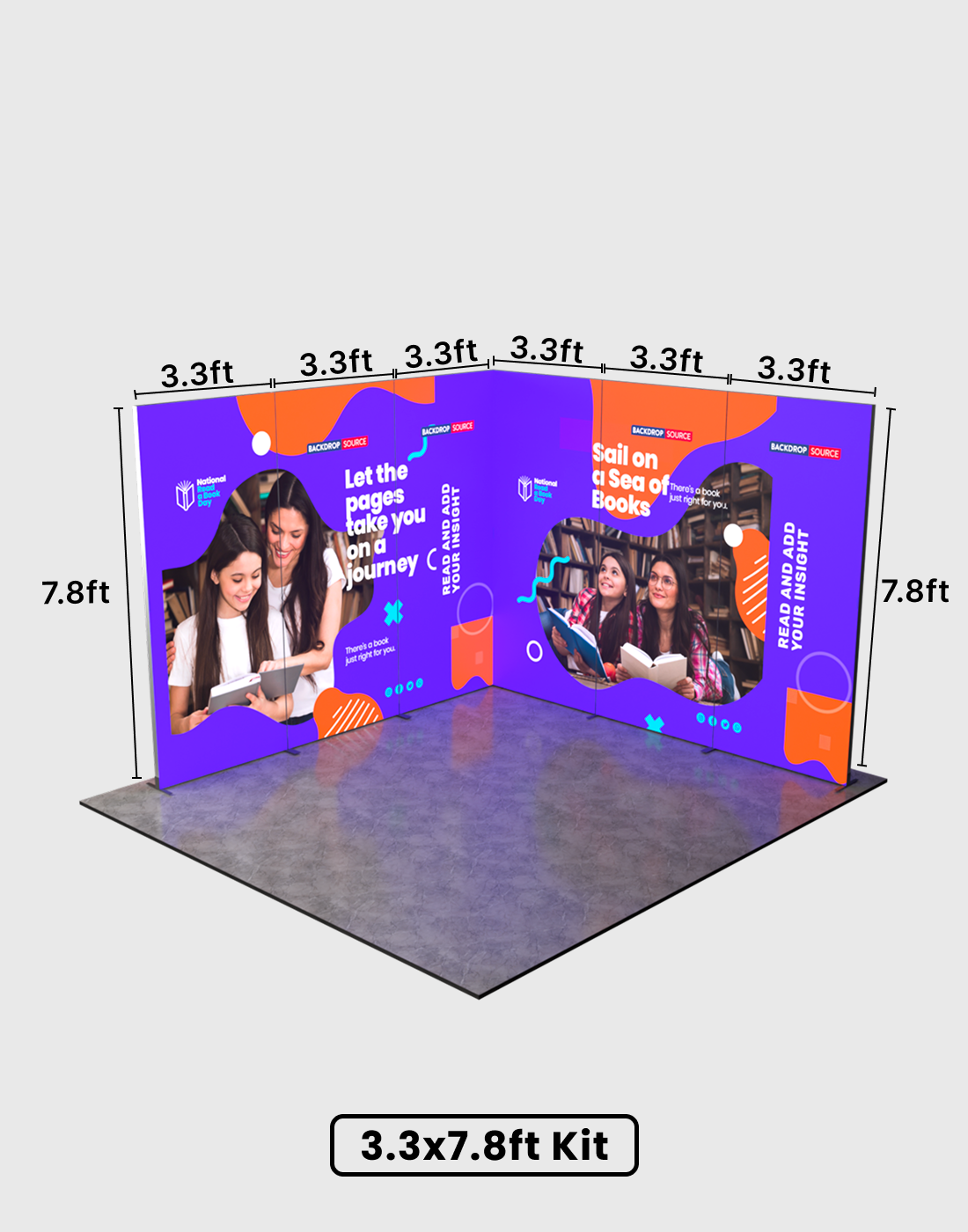 Foldable SEG Backlit Exhibition Display - Model 5