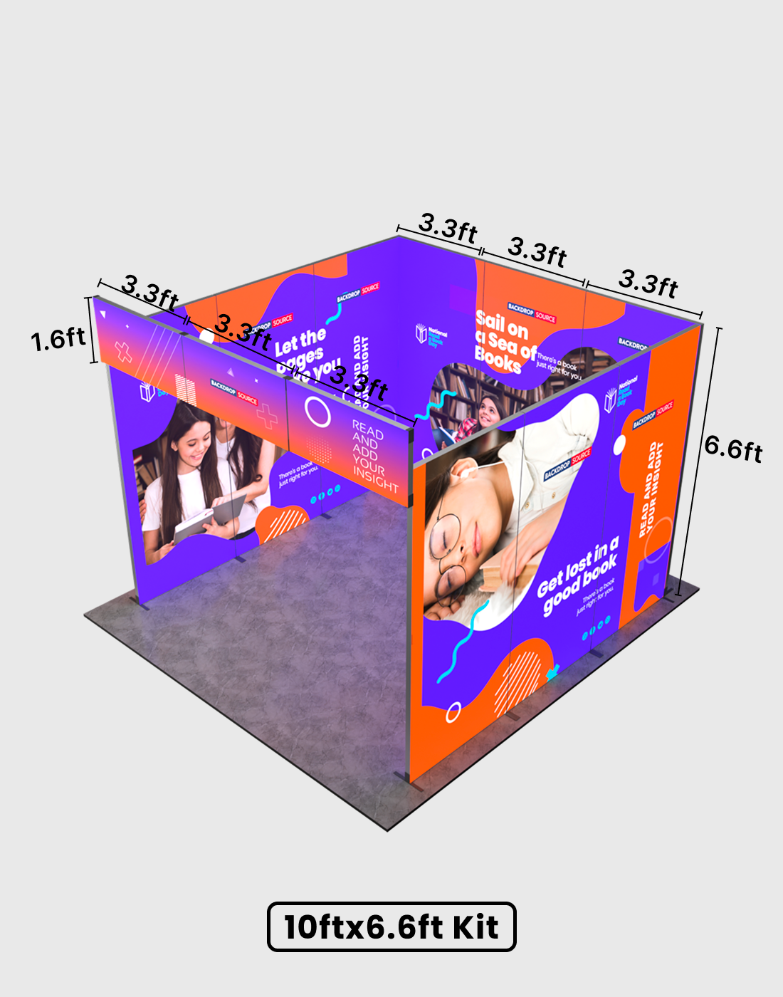 Foldable SEG Backlit Exhibition Display - Model 10