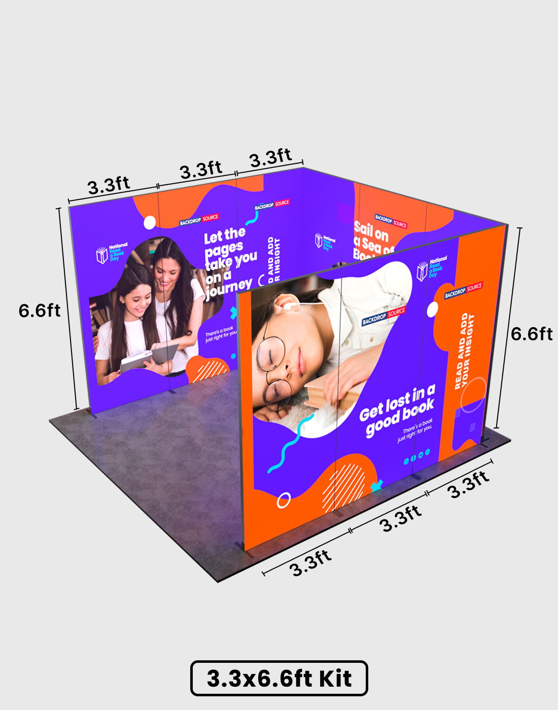 Foldable SEG Backlit Exhibition Display - Model 6