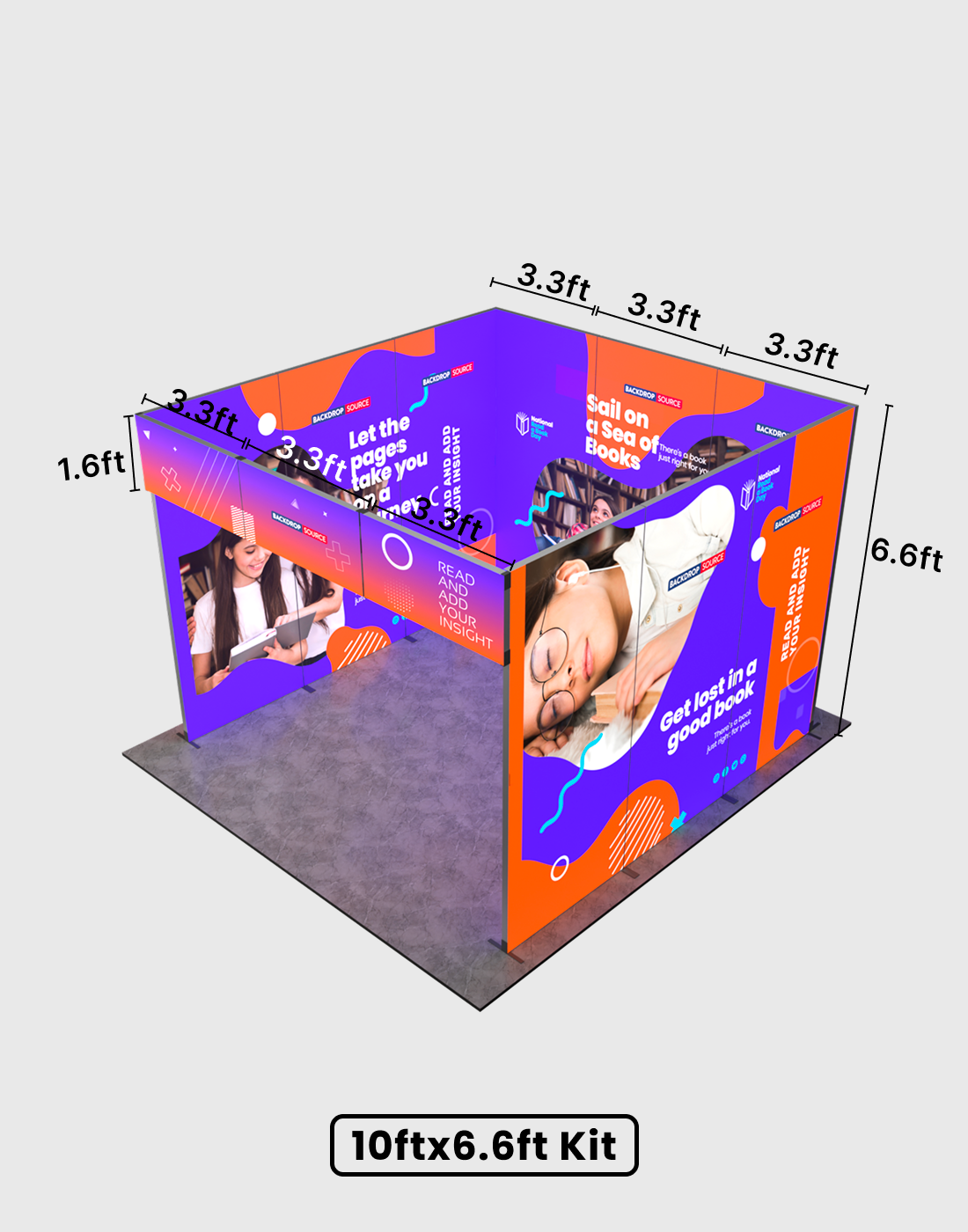 Foldable SEG Backlit Exhibition Display - Model 11