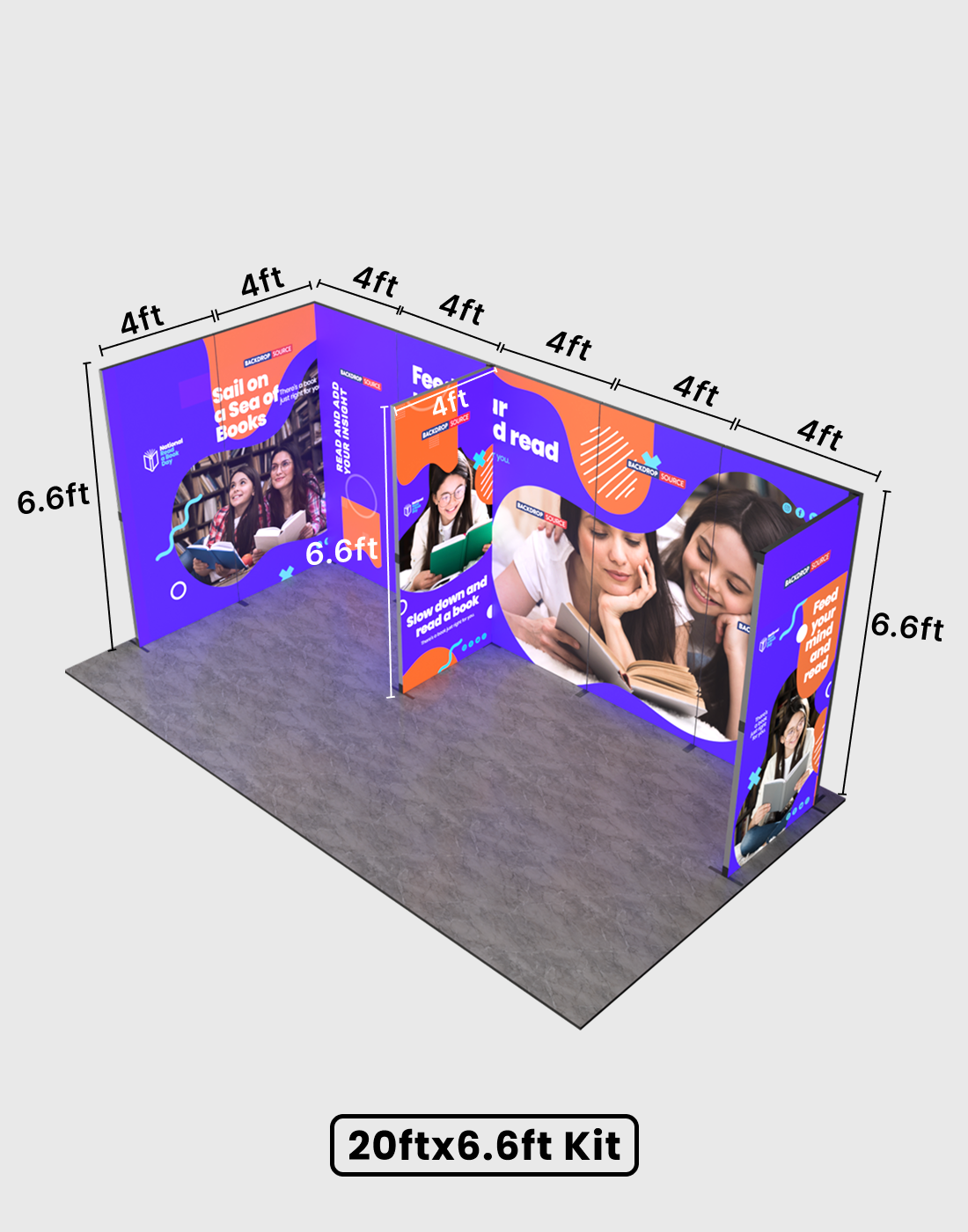 Foldable SEG Backlit Exhibition Display - Model 15