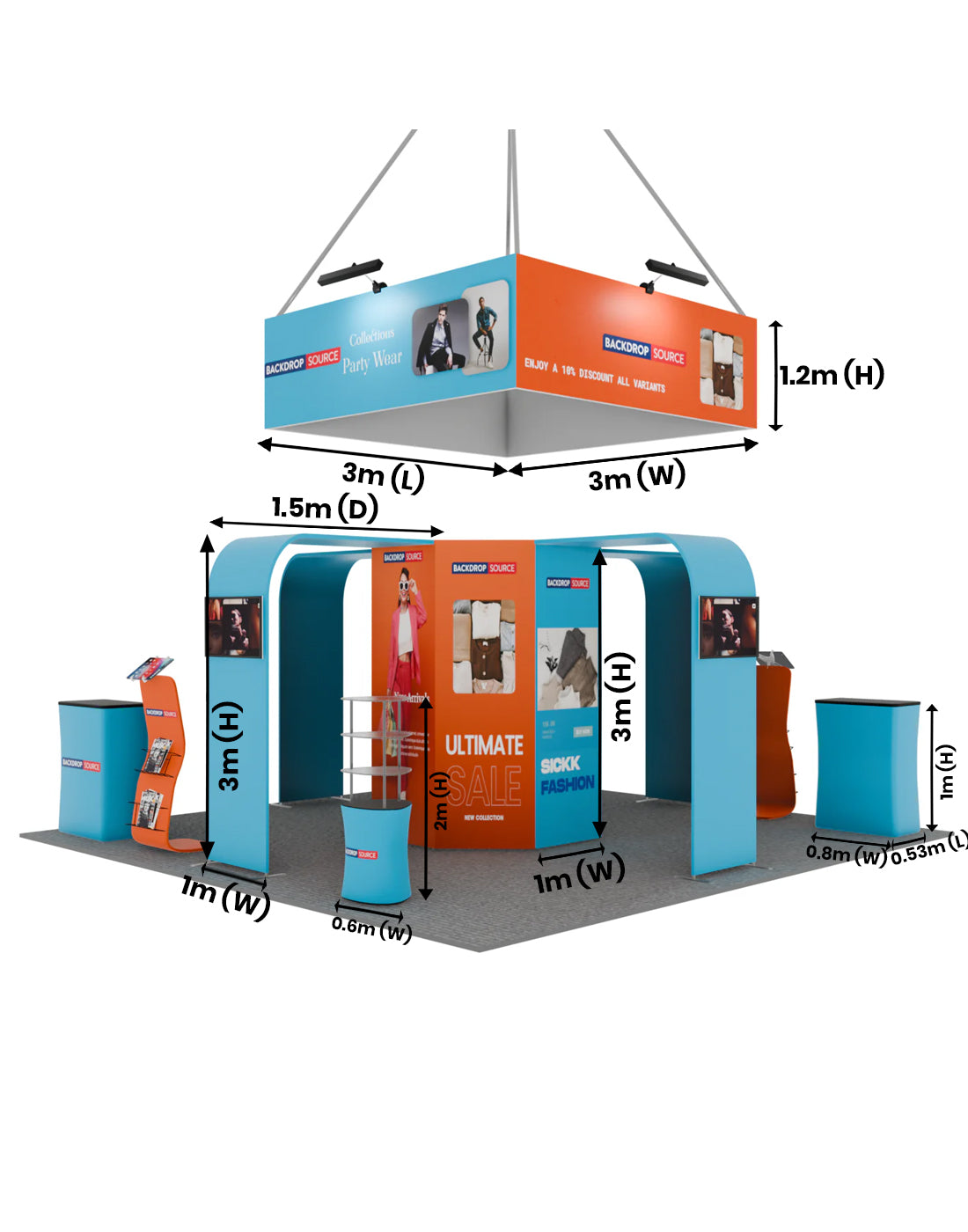 Modular Booth Kits 6m - Model 02