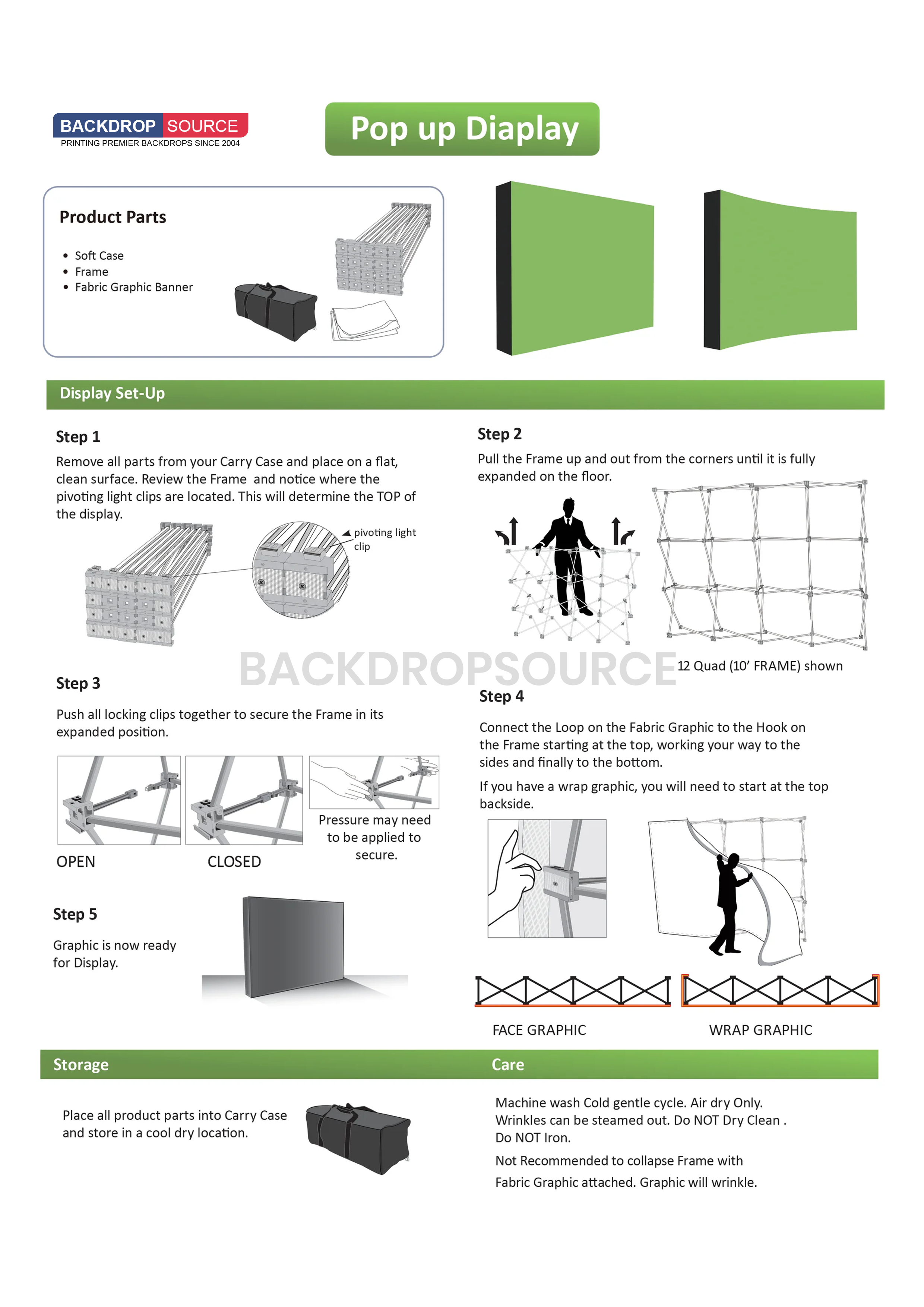 Fabric Pop Up Curved Velcro Media Wall Displays