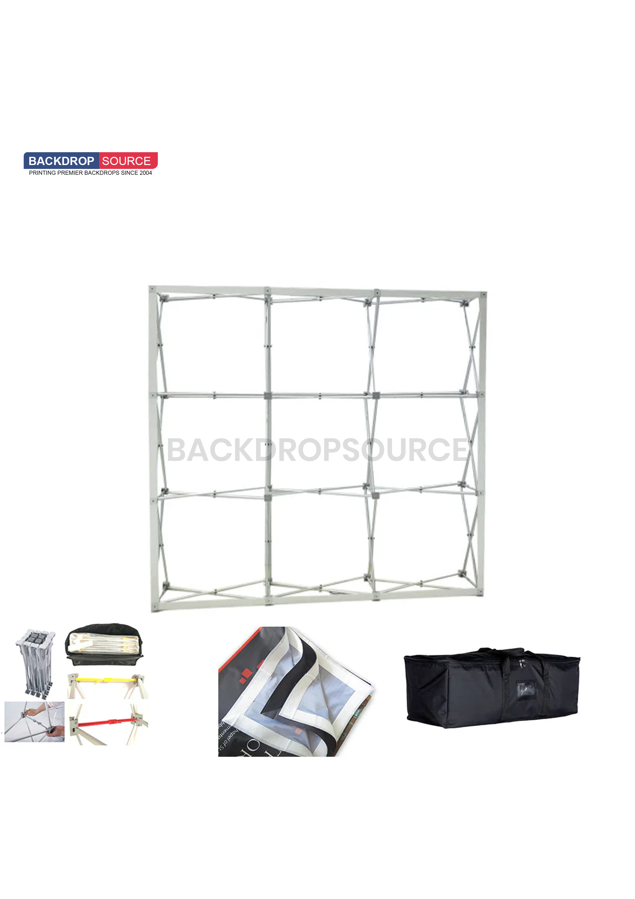 Fabric Pop Up Straight Velcro Media Wall Displays