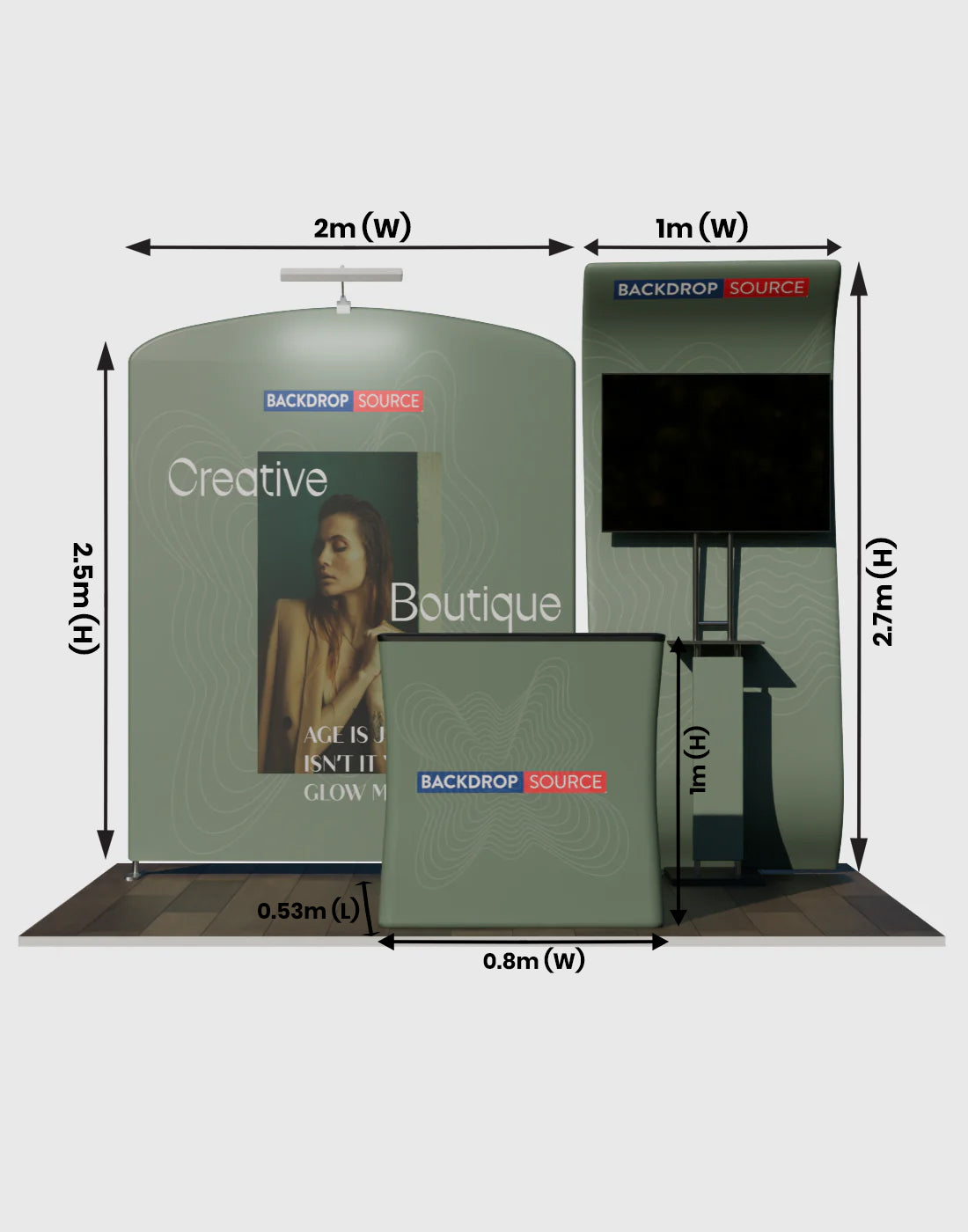 Portable Exhibit Display 3m - Model 11