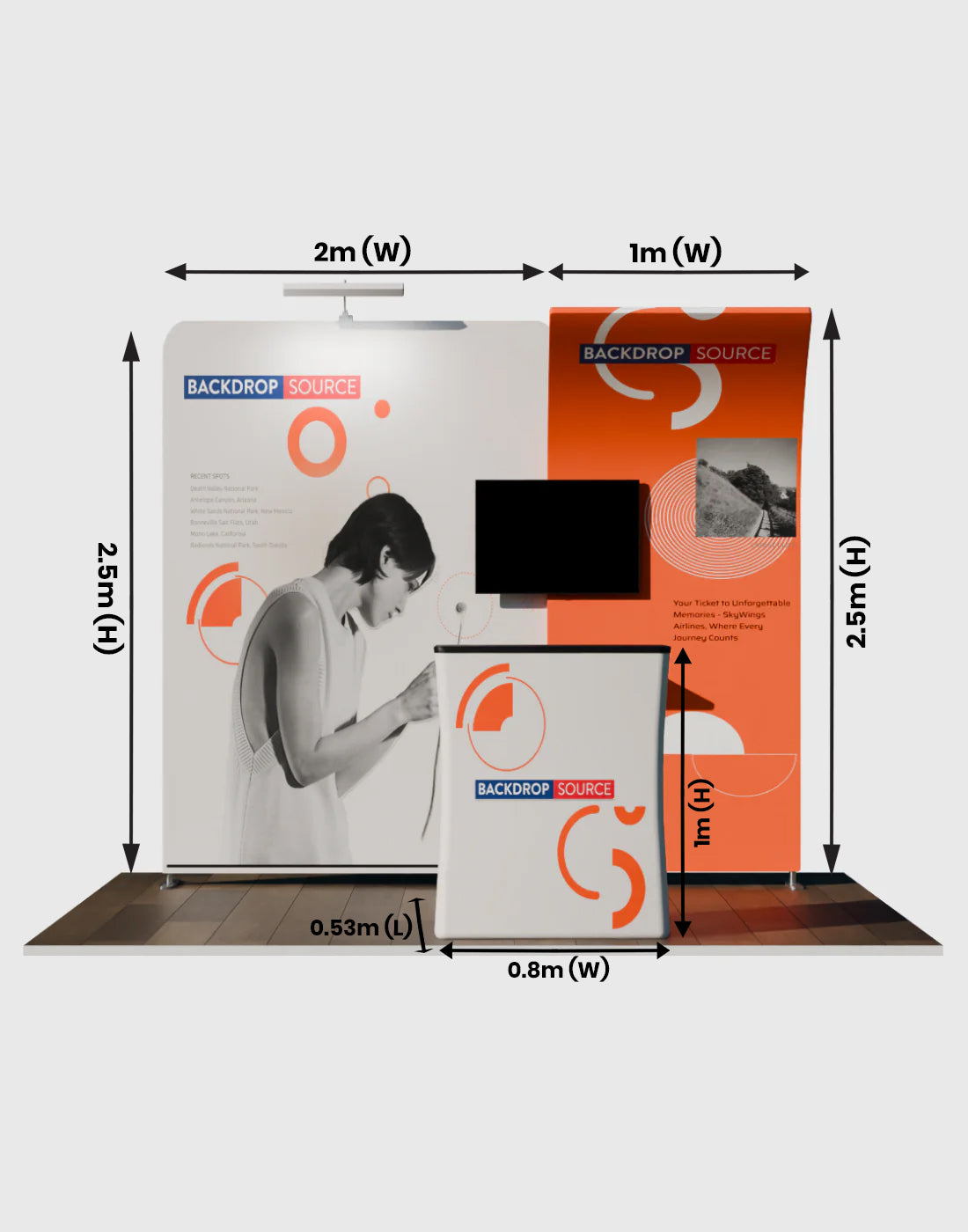 Portable Exhibit Display 3m - Model 14