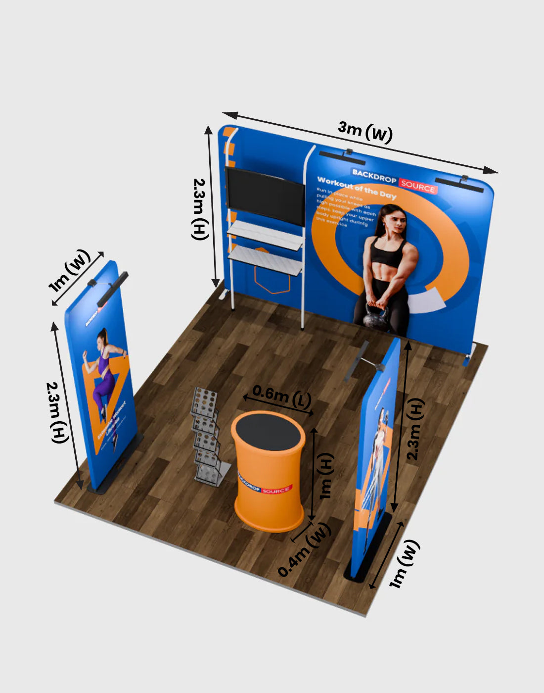 Premium Exhibition Kit for 3m Wide Booths