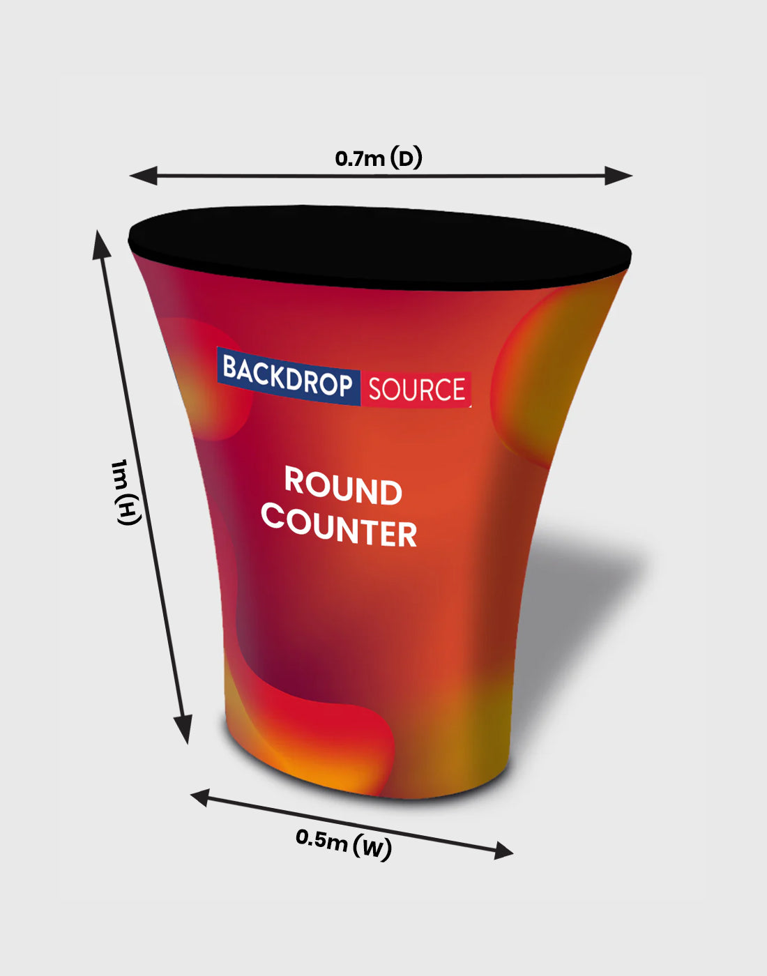 Round Fabric Display Counter (For Podium & Booth Exhibitions)