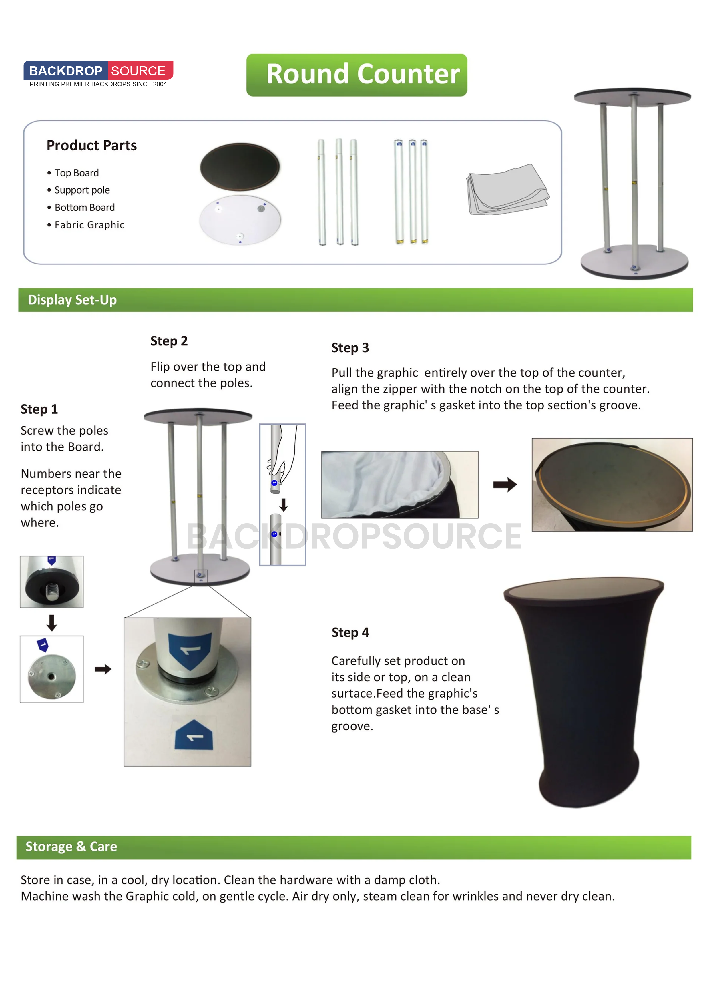 Round Fabric Display Counter (For Podium & Booth Exhibitions)