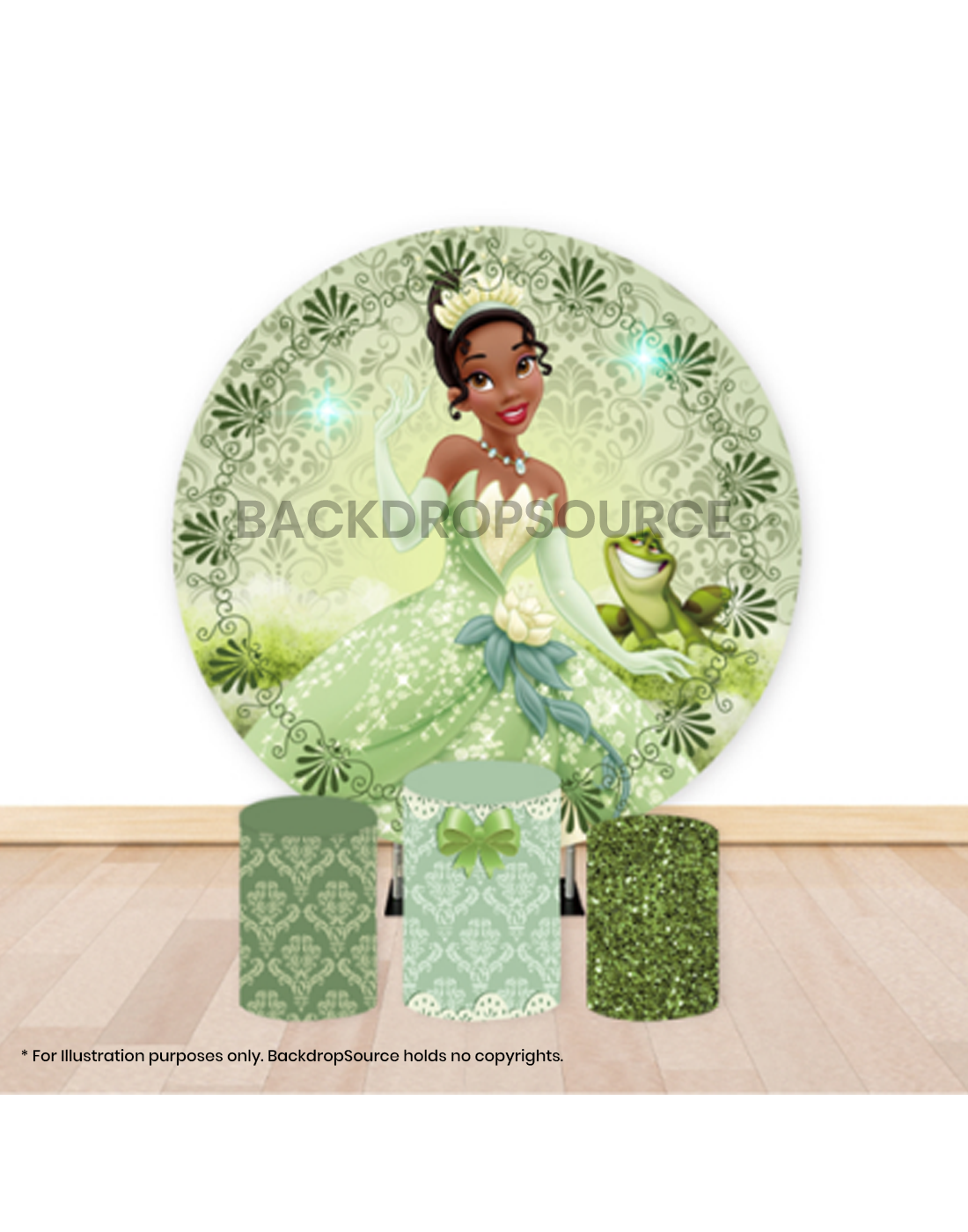 Pre Designed Round Backdrop Kits with Counter for Birthday Parties & Events