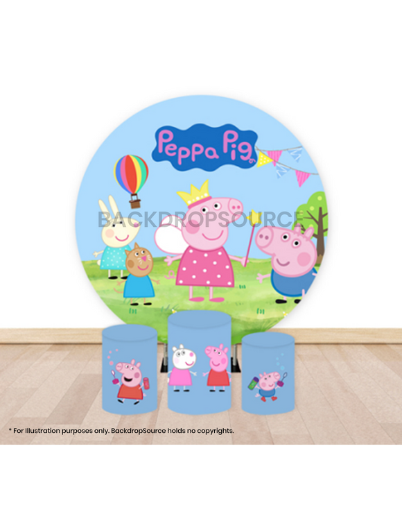 Pre Designed Round Backdrop Kits with Counter for Birthday Parties & Events