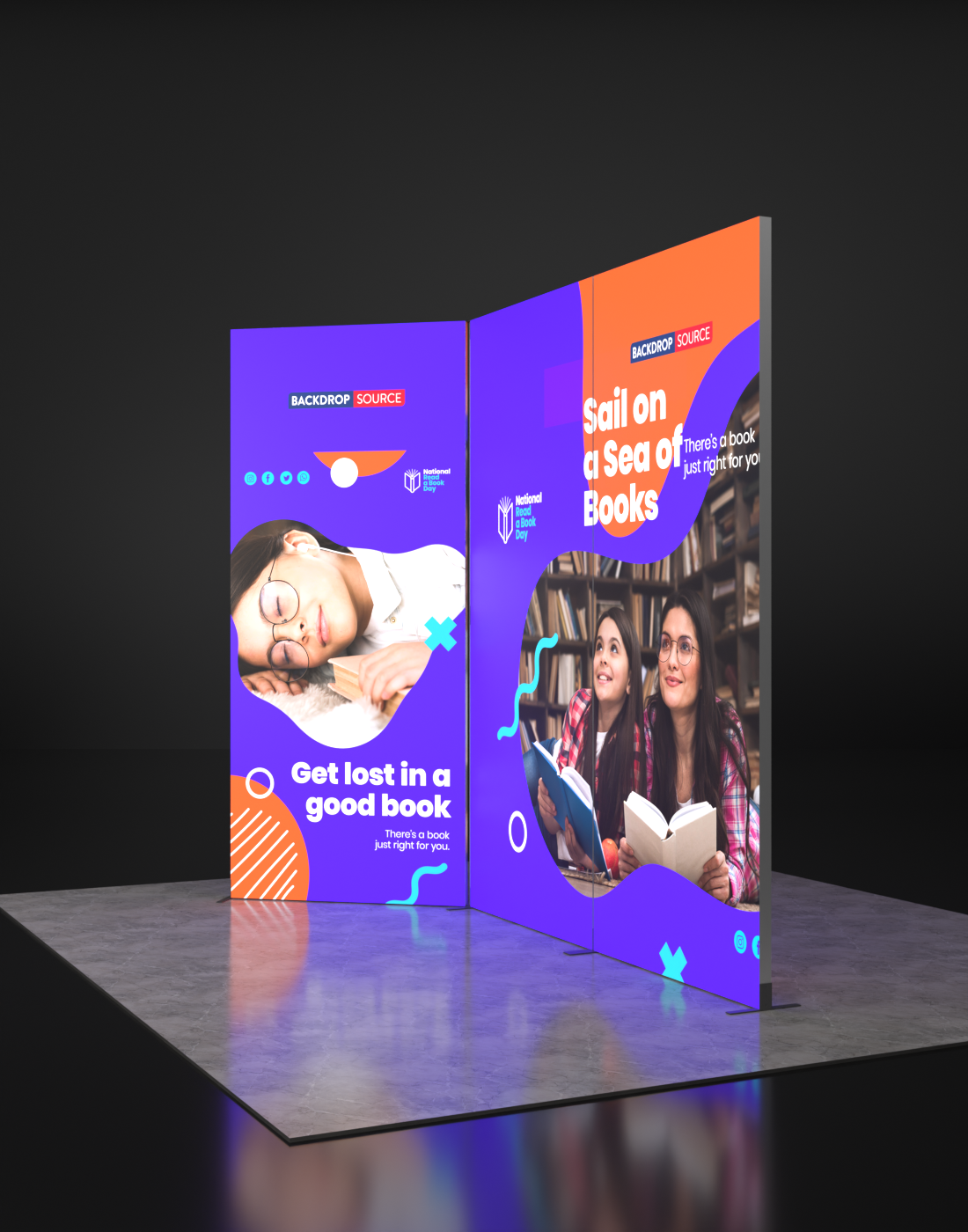 Foldable SEG Backlit Exhibition Display - Model 9