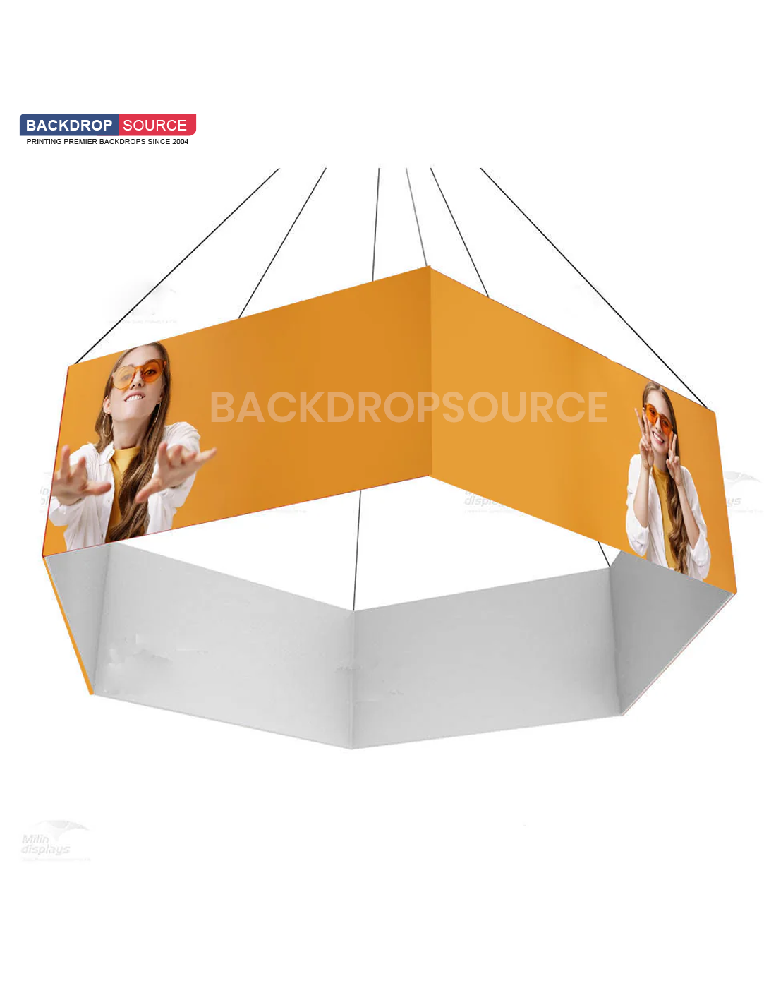 Sky Tube Hexagon Hanging Banner