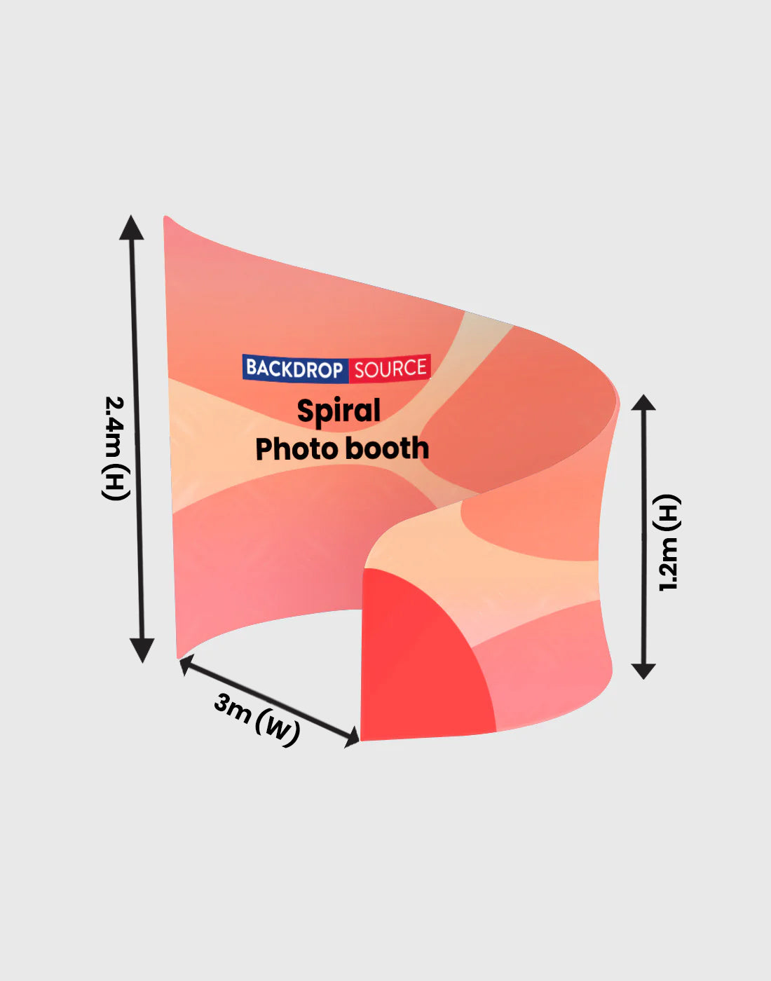 Spiral Photo Booth Backdrop Display