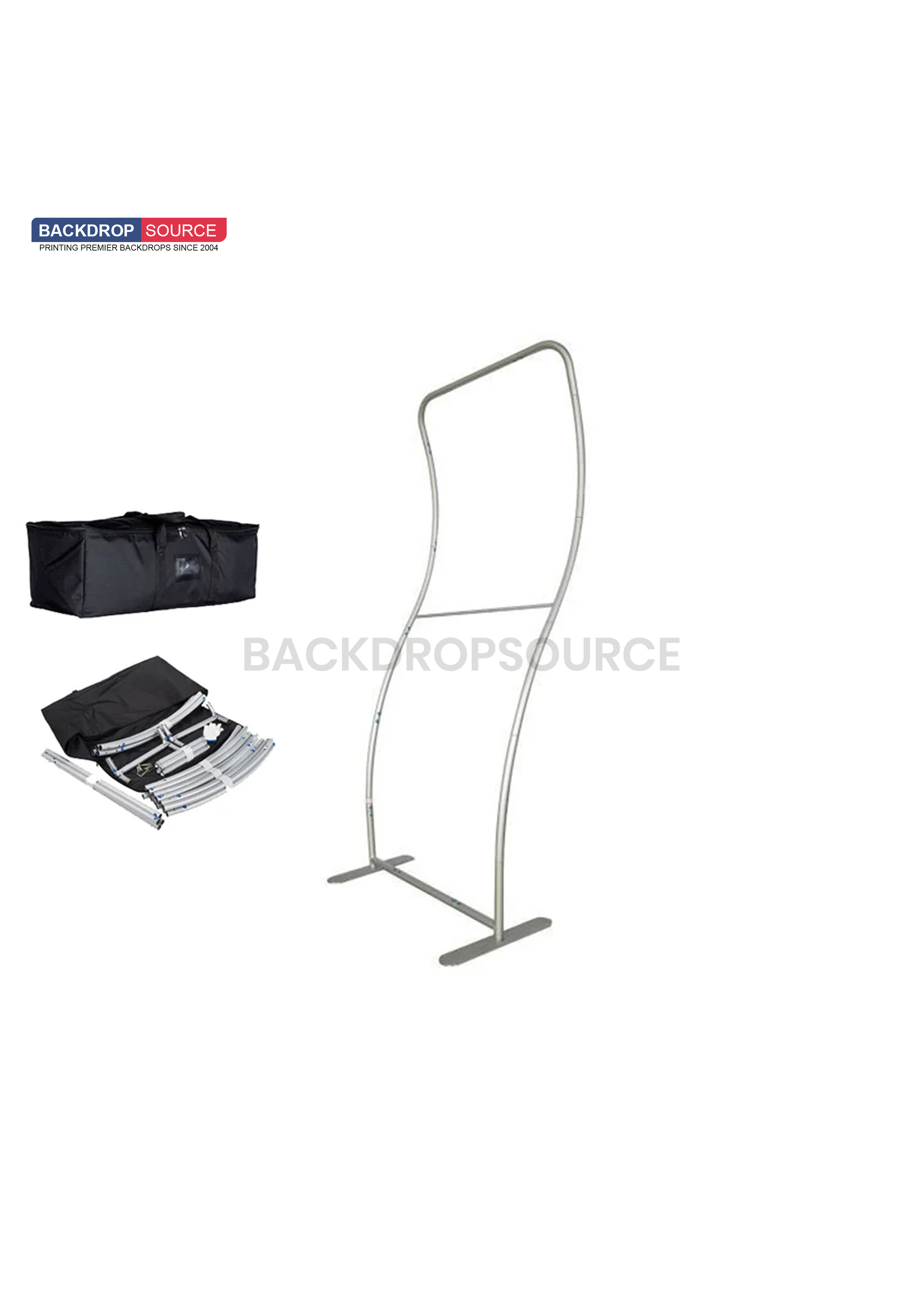 Vertical S Shape Tension Fabric Display Stands