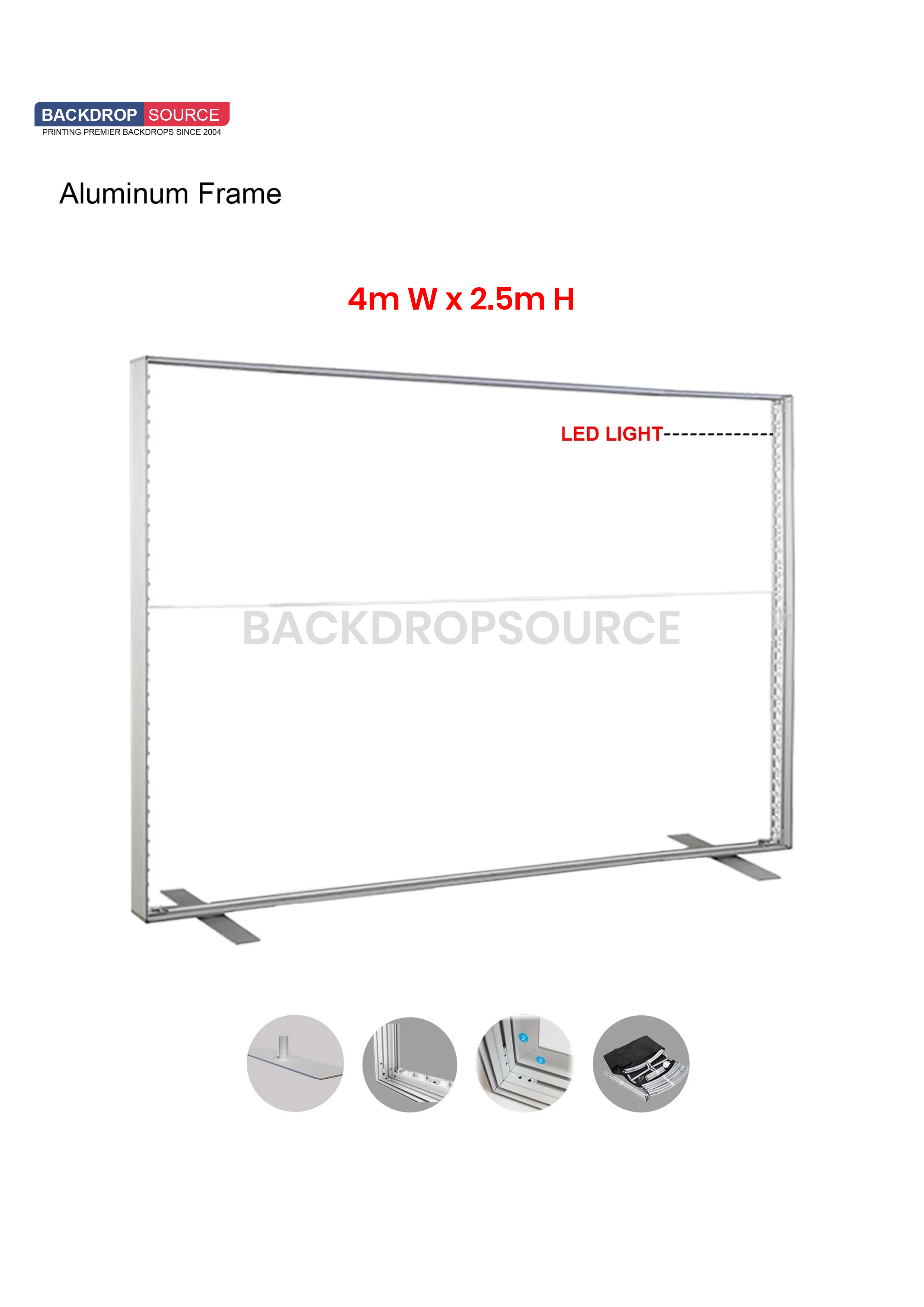 SEG Frameless Fabric LED Light Box Display - 4m x 2.5m