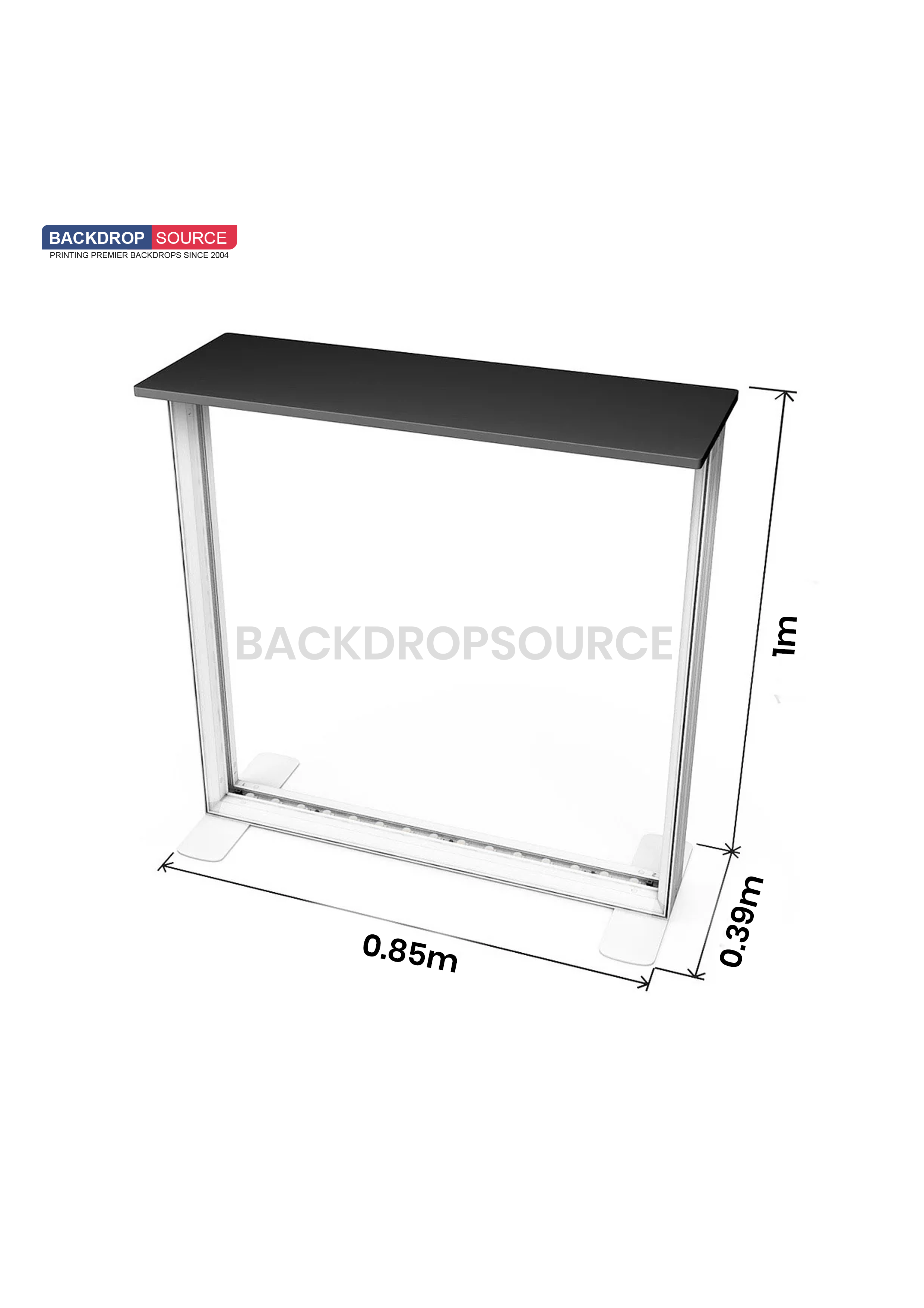 SEG Light Box Display Counter - 1m H